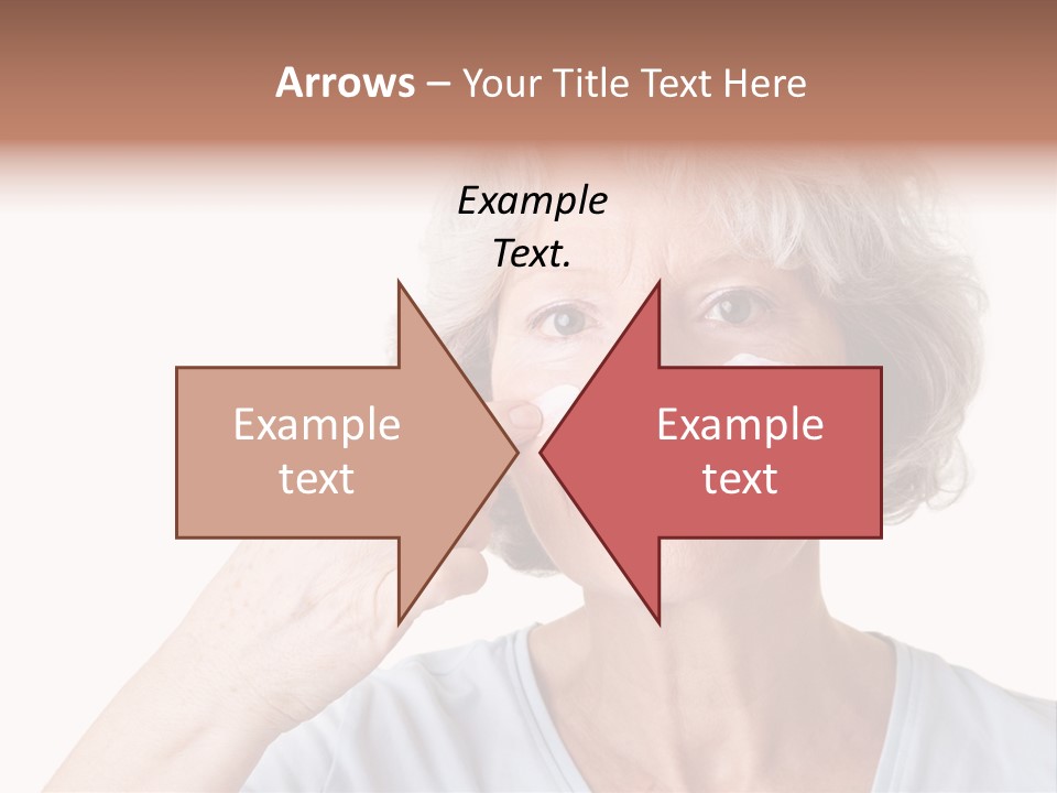 An Older Woman Holding A Cream On Her Face PowerPoint Template