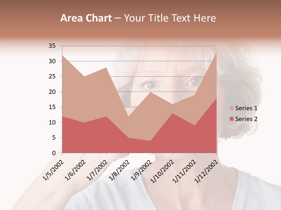 An Older Woman Holding A Cream On Her Face PowerPoint Template