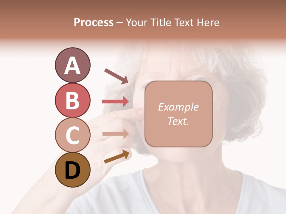 An Older Woman Holding A Cream On Her Face PowerPoint Template