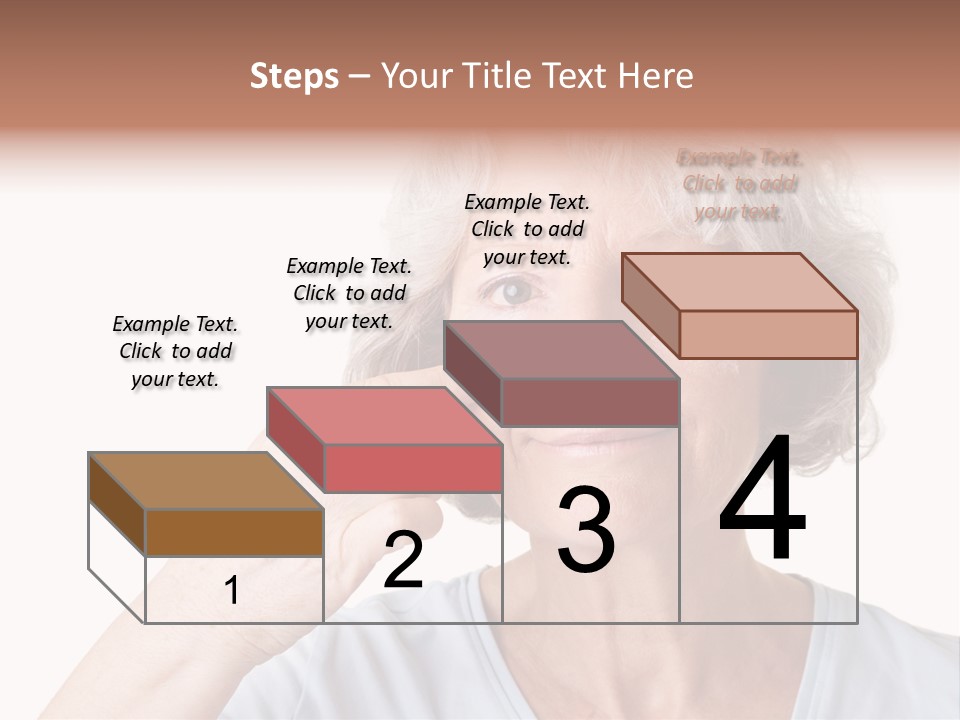 An Older Woman Holding A Cream On Her Face PowerPoint Template