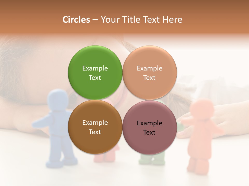 A Young Girl Laying On The Floor With A Group Of Toy People PowerPoint Template