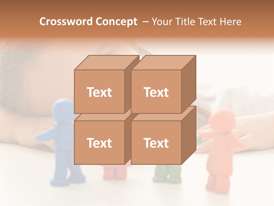 A Young Girl Laying On The Floor With A Group Of Toy People PowerPoint Template