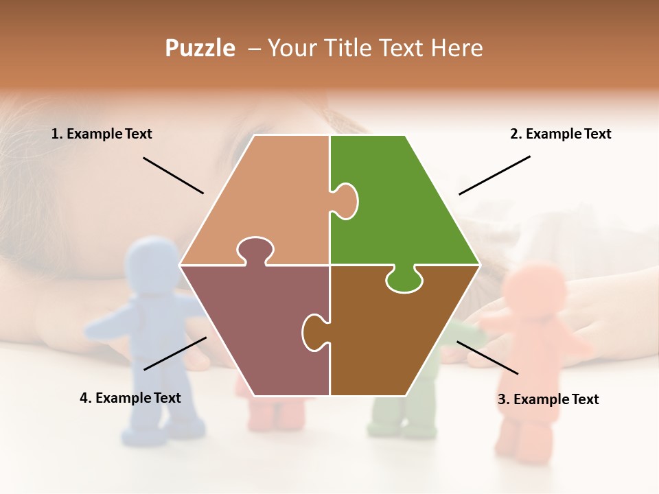 A Young Girl Laying On The Floor With A Group Of Toy People PowerPoint Template