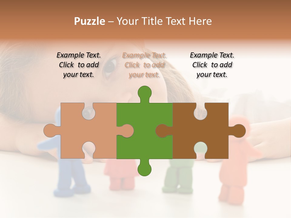 A Young Girl Laying On The Floor With A Group Of Toy People PowerPoint Template