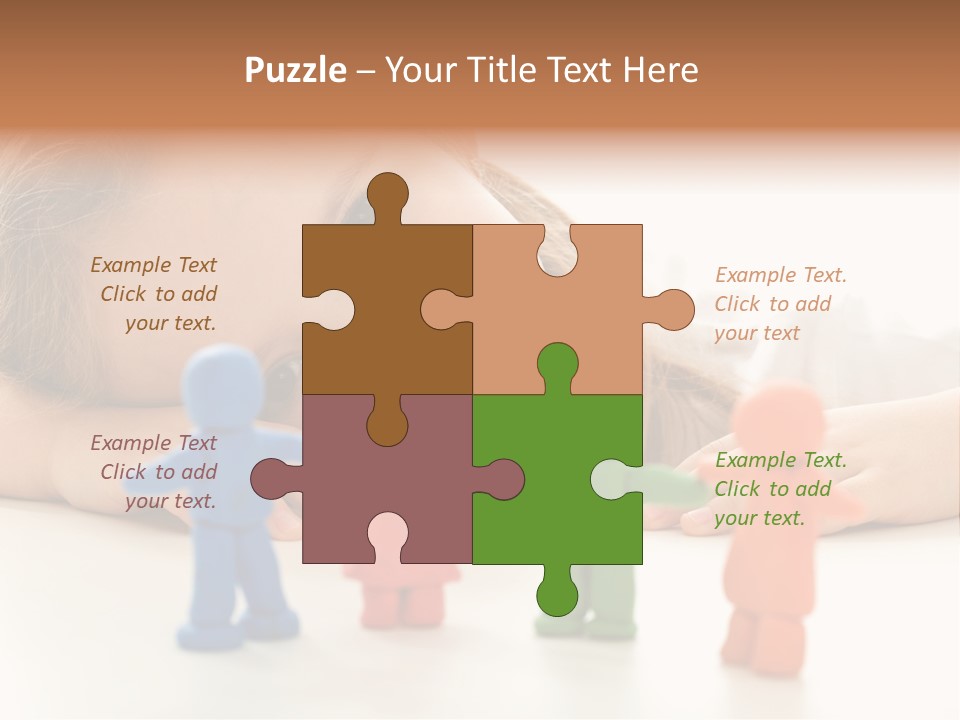 A Young Girl Laying On The Floor With A Group Of Toy People PowerPoint Template