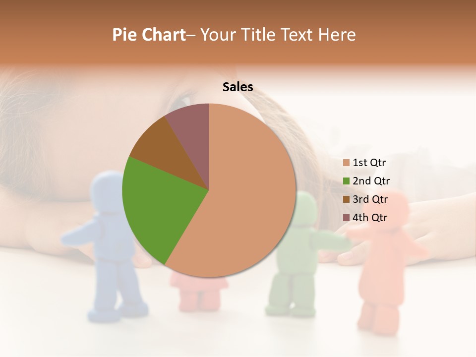 A Young Girl Laying On The Floor With A Group Of Toy People PowerPoint Template