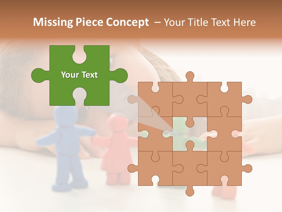 A Young Girl Laying On The Floor With A Group Of Toy People PowerPoint Template