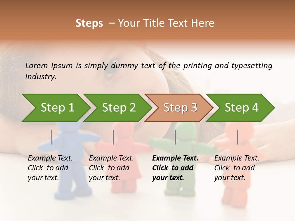 A Young Girl Laying On The Floor With A Group Of Toy People PowerPoint Template