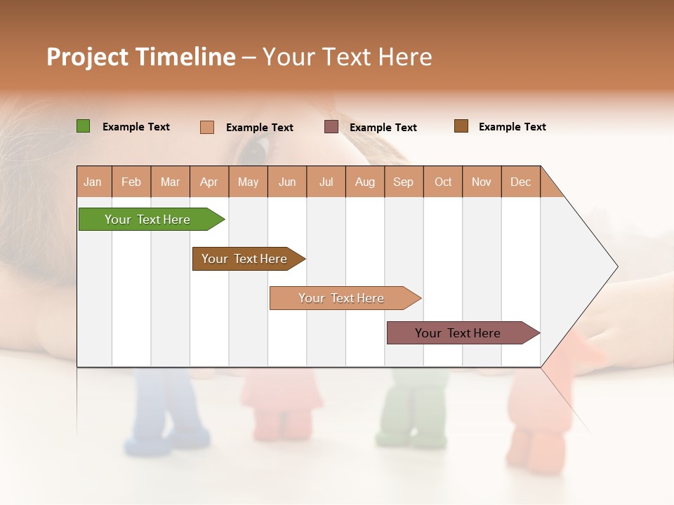 A Young Girl Laying On The Floor With A Group Of Toy People PowerPoint Template