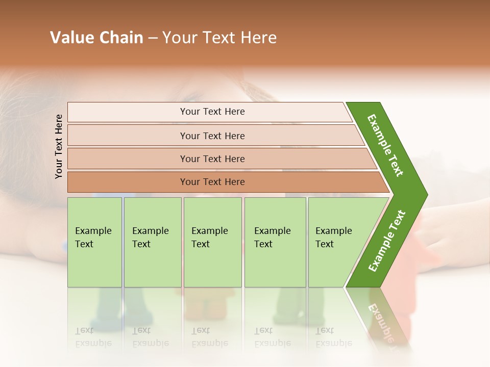 A Young Girl Laying On The Floor With A Group Of Toy People PowerPoint Template