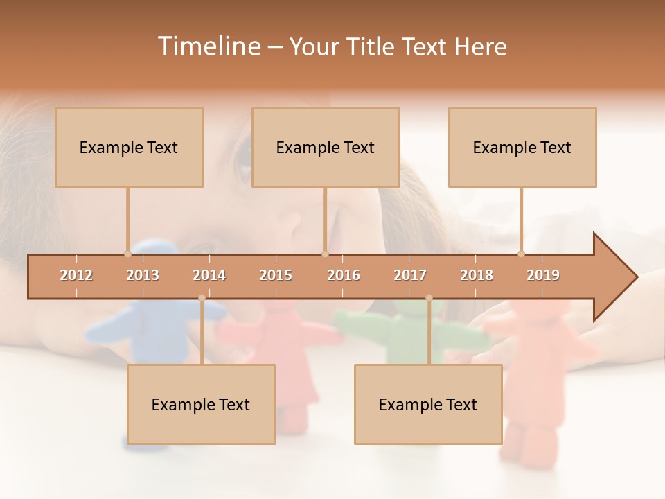 A Young Girl Laying On The Floor With A Group Of Toy People PowerPoint Template