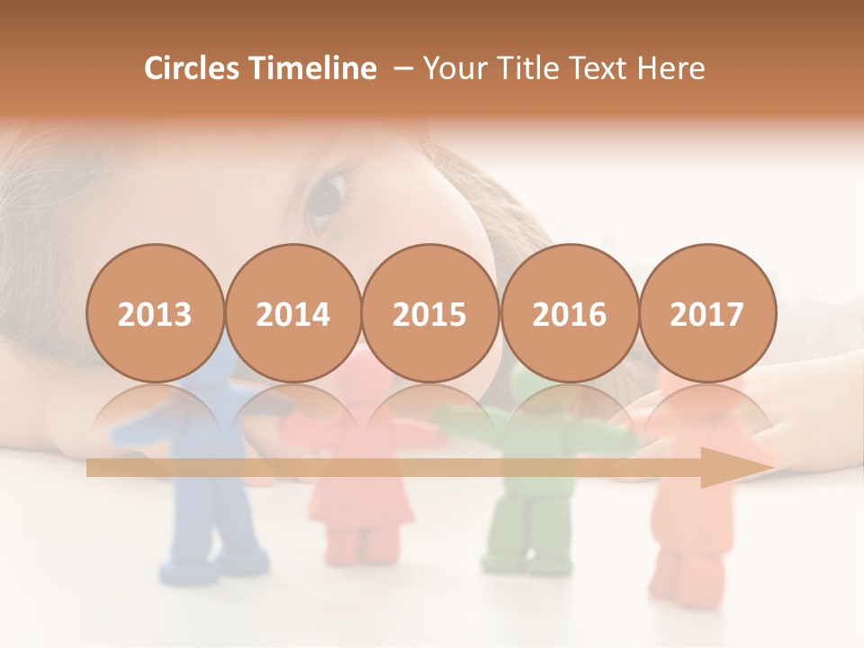 A Young Girl Laying On The Floor With A Group Of Toy People PowerPoint Template