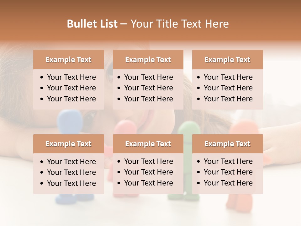 A Young Girl Laying On The Floor With A Group Of Toy People PowerPoint Template