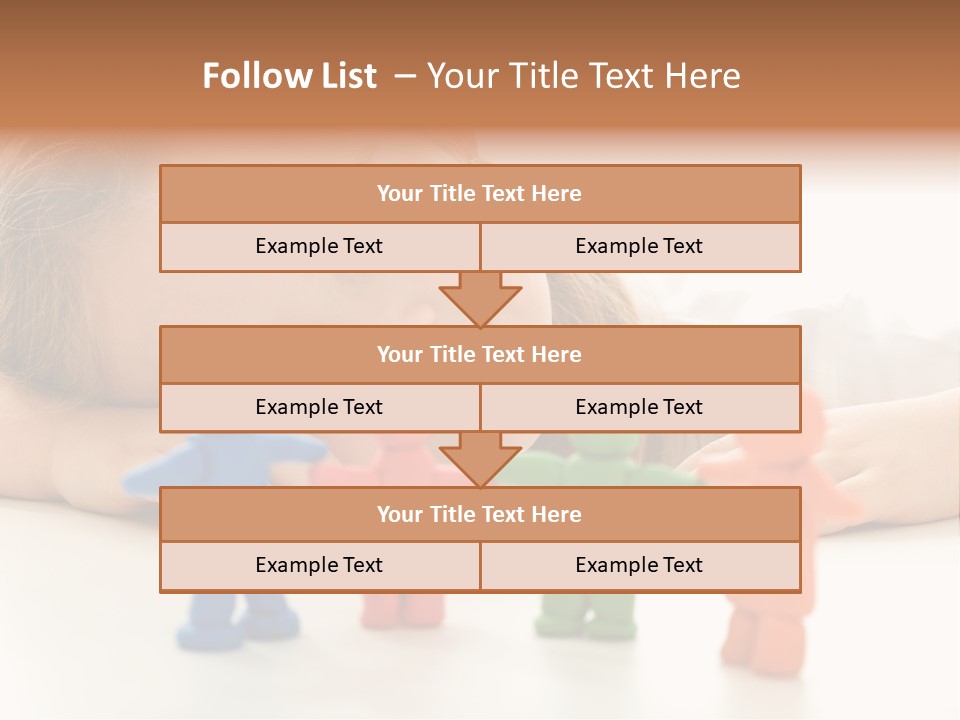 A Young Girl Laying On The Floor With A Group Of Toy People PowerPoint Template