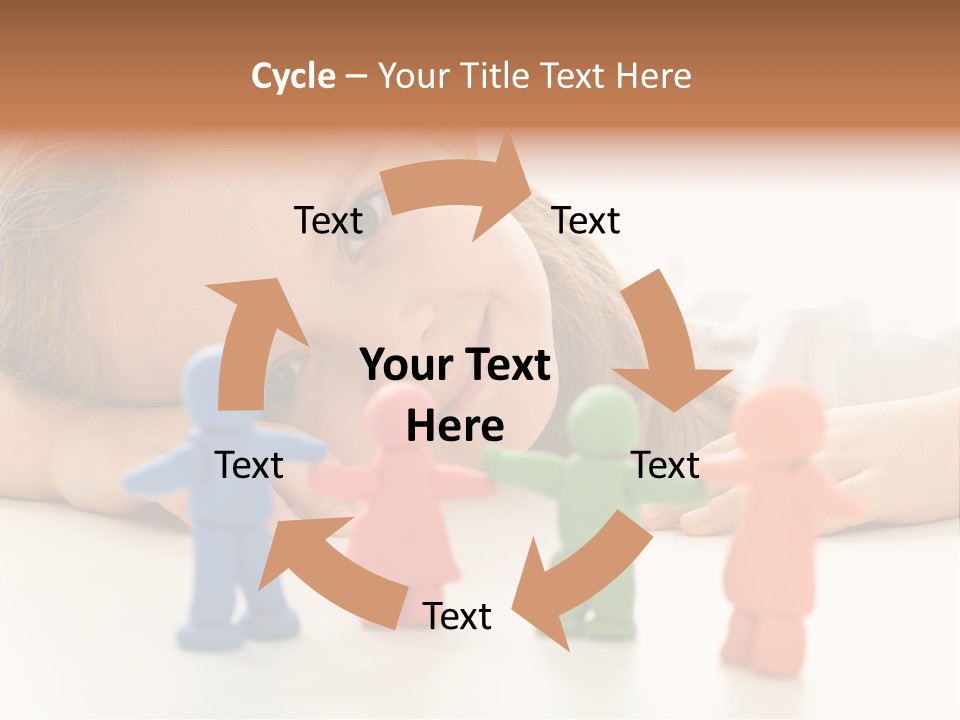 A Young Girl Laying On The Floor With A Group Of Toy People PowerPoint Template