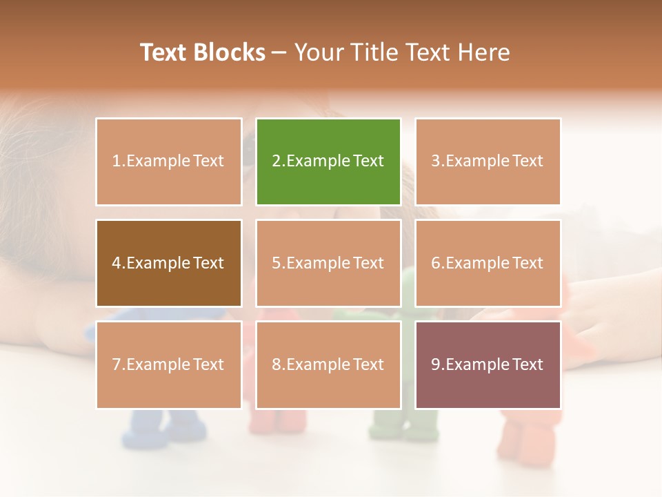 A Young Girl Laying On The Floor With A Group Of Toy People PowerPoint Template