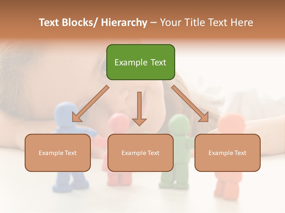 A Young Girl Laying On The Floor With A Group Of Toy People PowerPoint Template