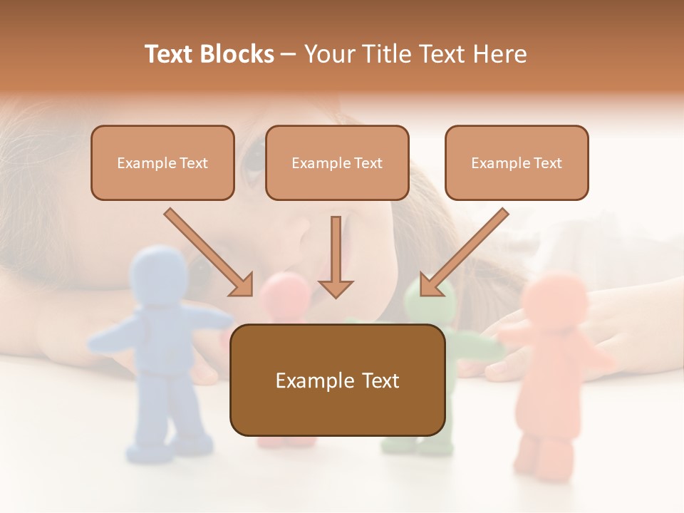 A Young Girl Laying On The Floor With A Group Of Toy People PowerPoint Template