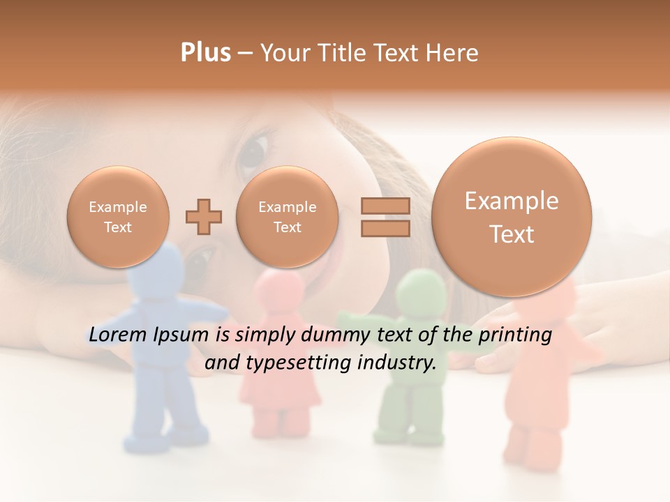 A Young Girl Laying On The Floor With A Group Of Toy People PowerPoint Template