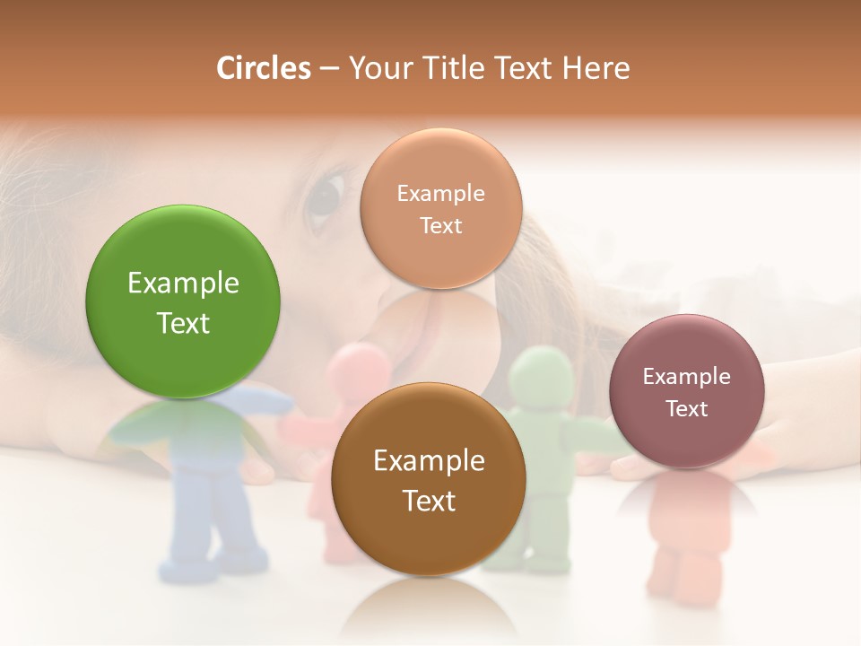 A Young Girl Laying On The Floor With A Group Of Toy People PowerPoint Template