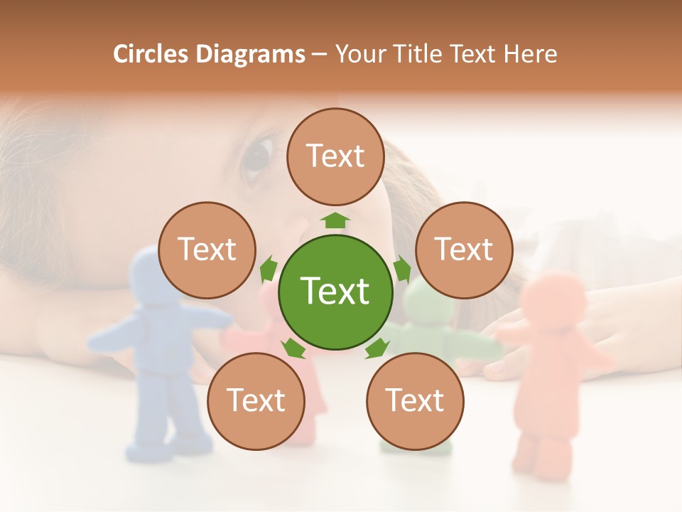 A Young Girl Laying On The Floor With A Group Of Toy People PowerPoint Template