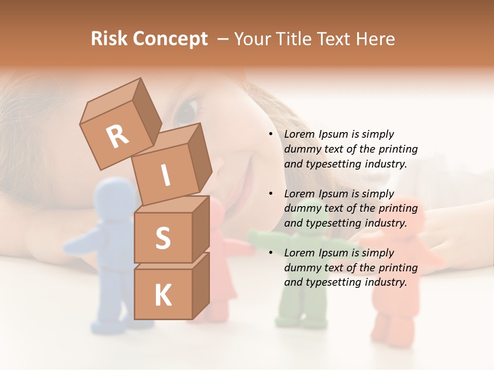 A Young Girl Laying On The Floor With A Group Of Toy People PowerPoint Template