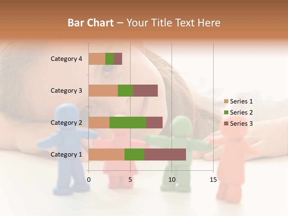 A Young Girl Laying On The Floor With A Group Of Toy People PowerPoint Template