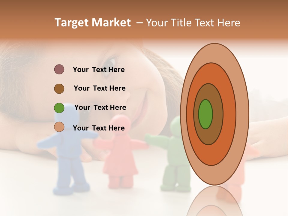 A Young Girl Laying On The Floor With A Group Of Toy People PowerPoint Template