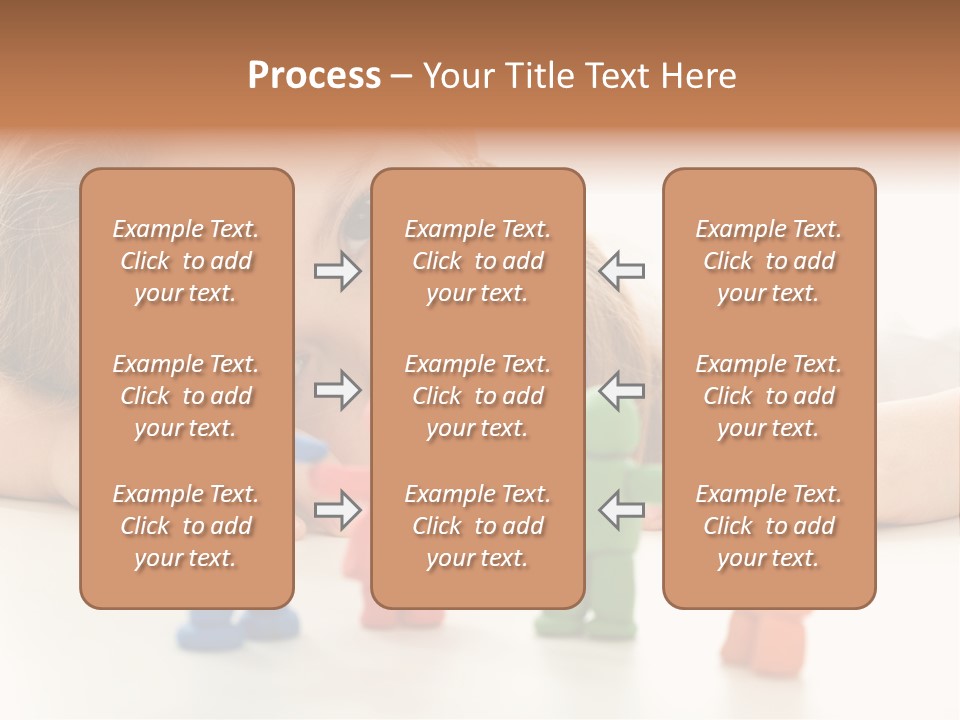 A Young Girl Laying On The Floor With A Group Of Toy People PowerPoint Template