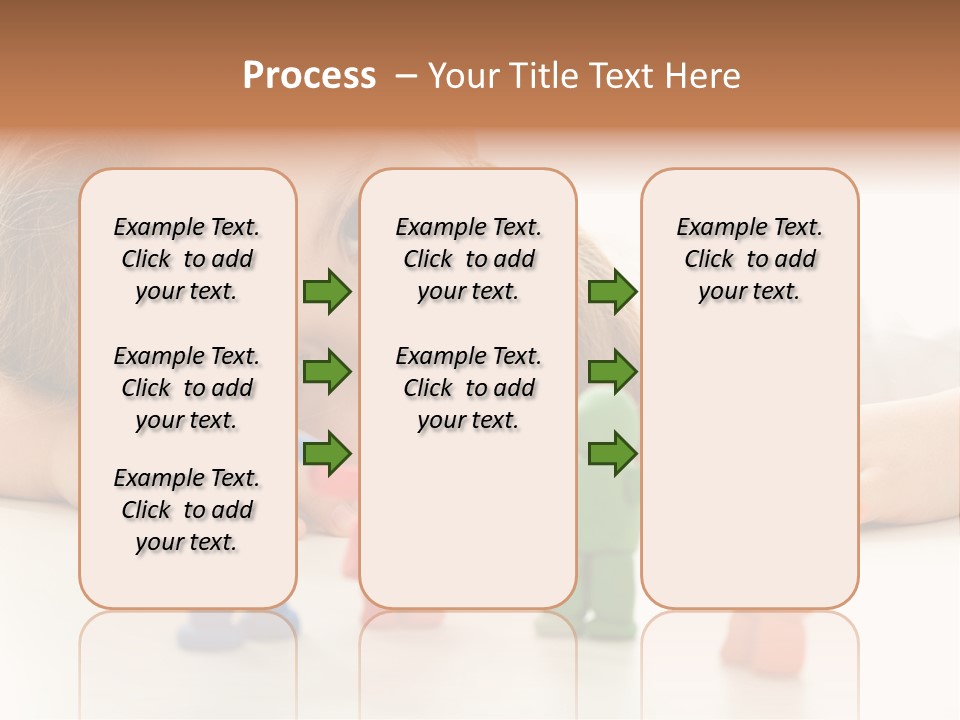 A Young Girl Laying On The Floor With A Group Of Toy People PowerPoint Template