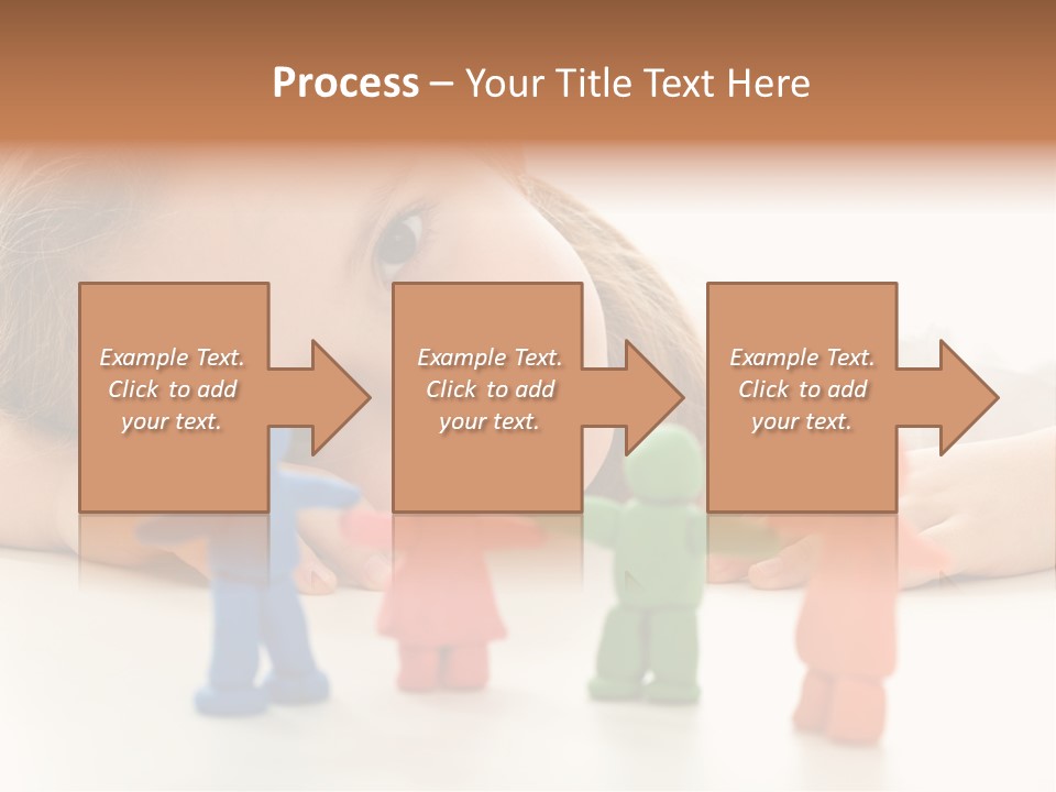 A Young Girl Laying On The Floor With A Group Of Toy People PowerPoint Template