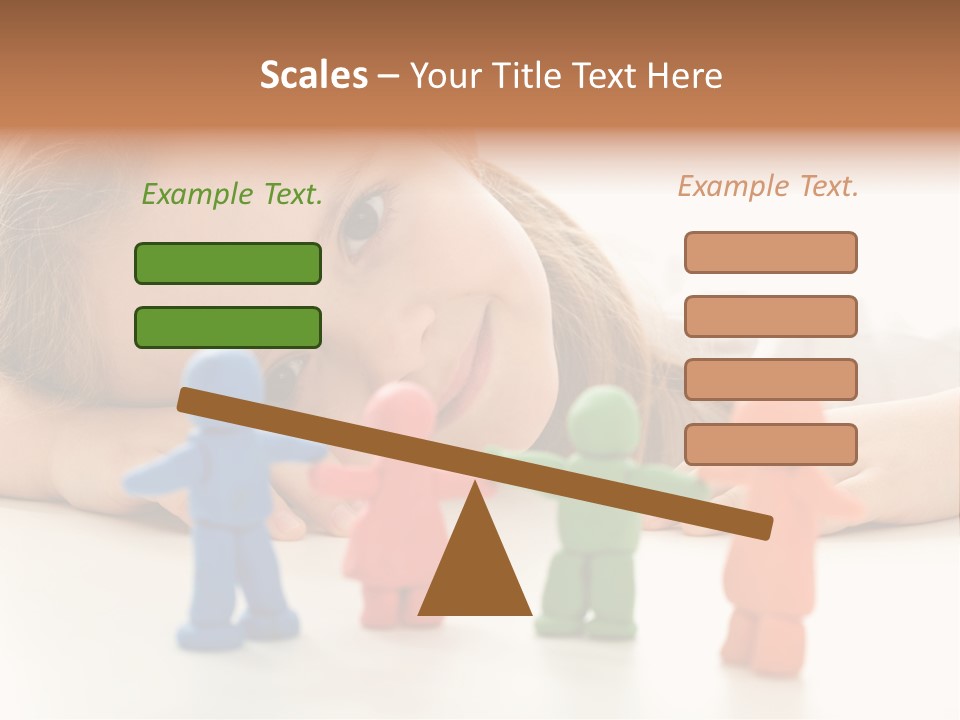 A Young Girl Laying On The Floor With A Group Of Toy People PowerPoint Template