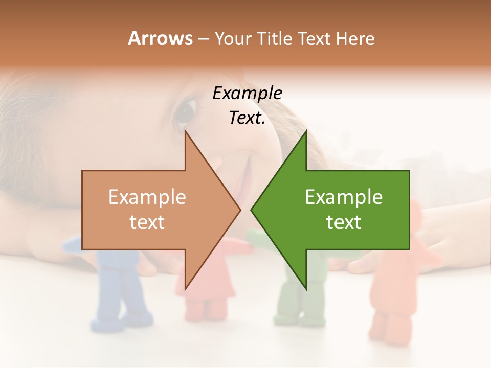 A Young Girl Laying On The Floor With A Group Of Toy People PowerPoint Template