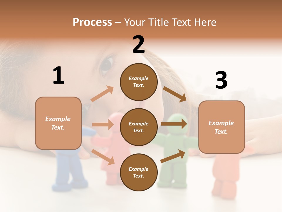 A Young Girl Laying On The Floor With A Group Of Toy People PowerPoint Template