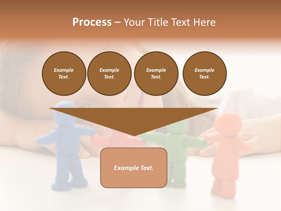 A Young Girl Laying On The Floor With A Group Of Toy People PowerPoint Template