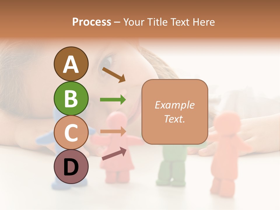 A Young Girl Laying On The Floor With A Group Of Toy People PowerPoint Template