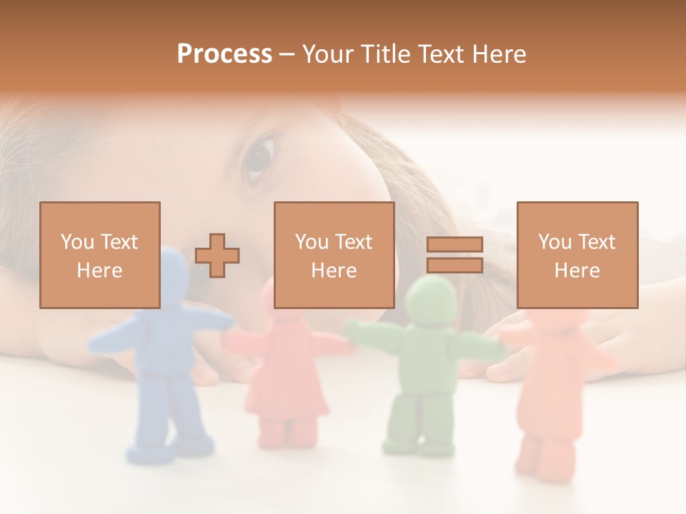 A Young Girl Laying On The Floor With A Group Of Toy People PowerPoint Template