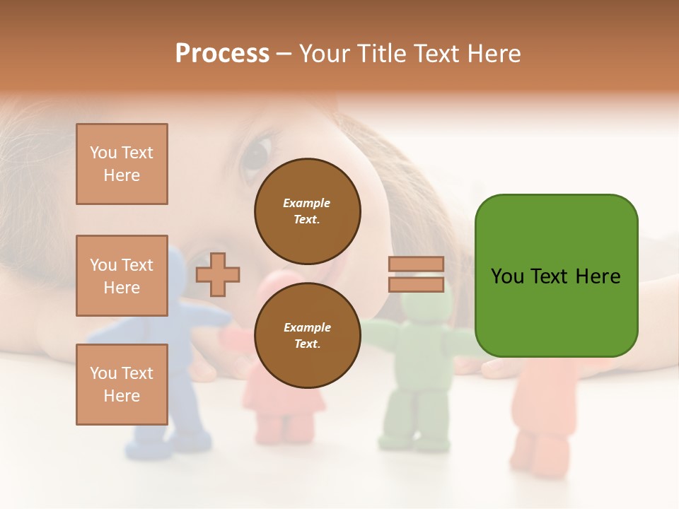 A Young Girl Laying On The Floor With A Group Of Toy People PowerPoint Template