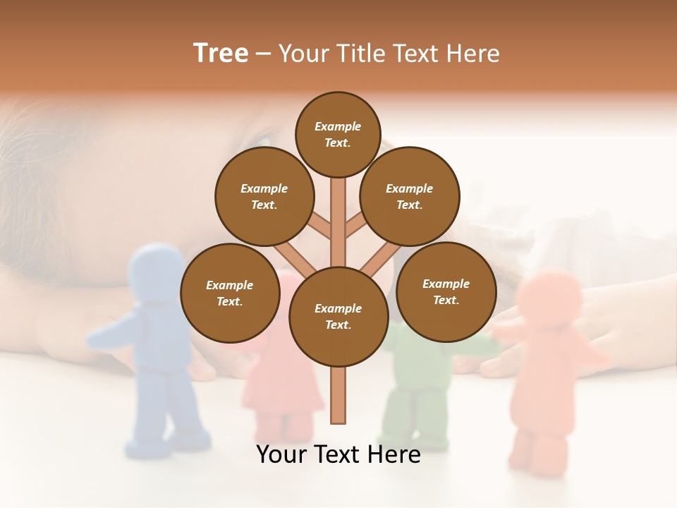 A Young Girl Laying On The Floor With A Group Of Toy People PowerPoint Template