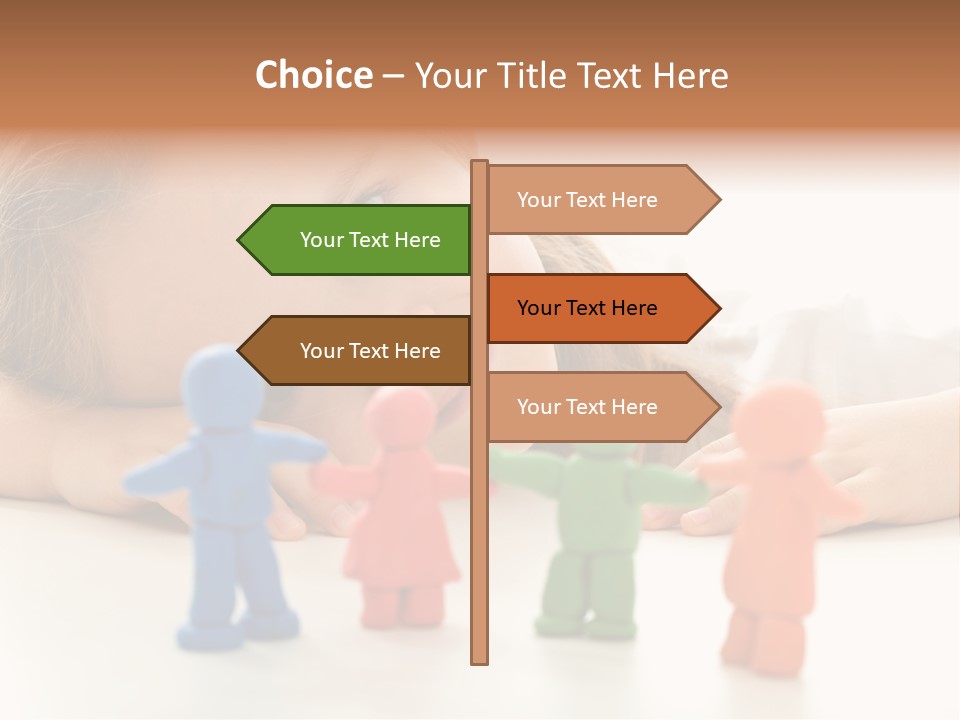 A Young Girl Laying On The Floor With A Group Of Toy People PowerPoint Template