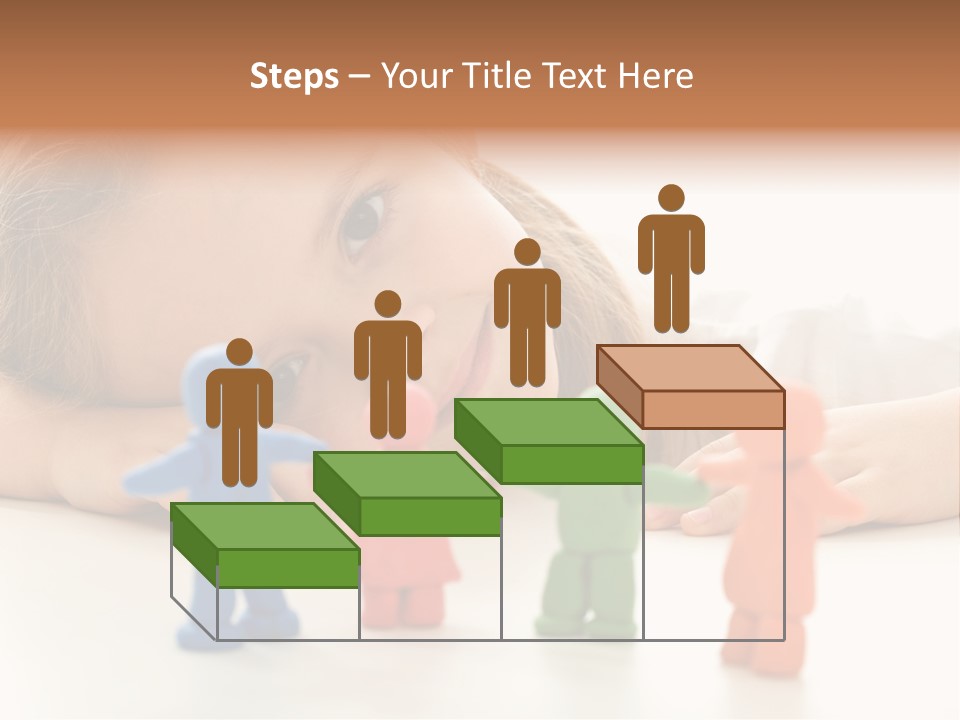 A Young Girl Laying On The Floor With A Group Of Toy People PowerPoint Template