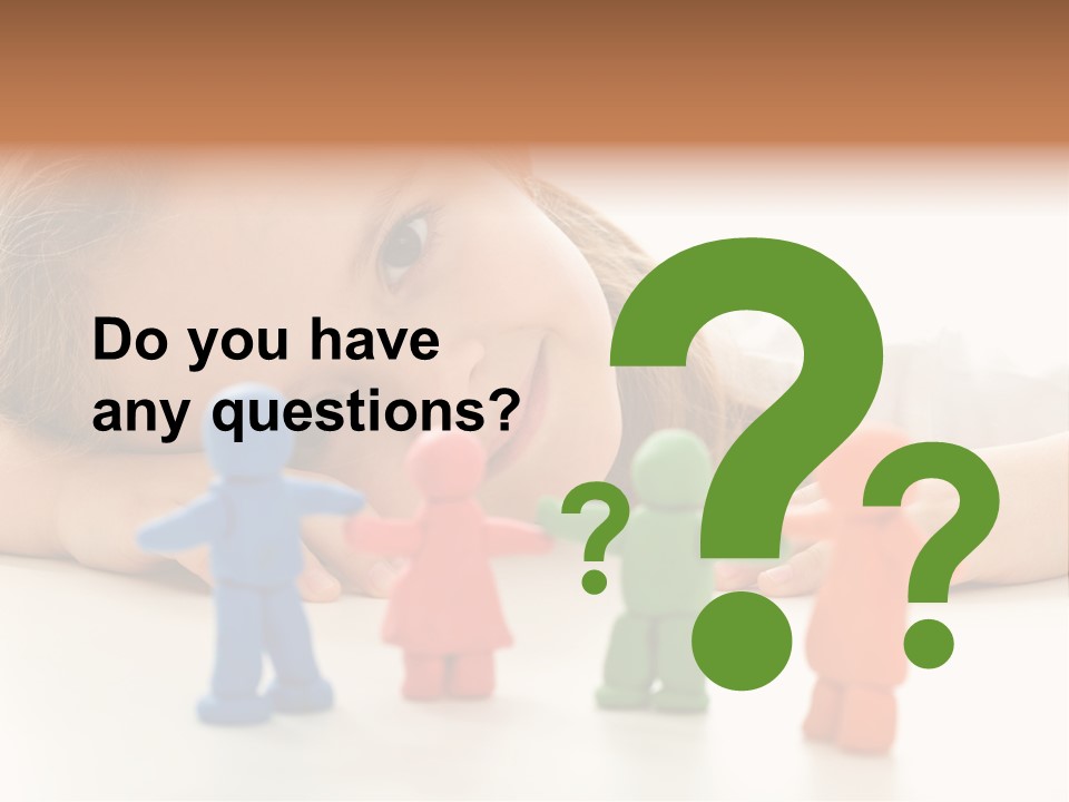 A Young Girl Laying On The Floor With A Group Of Toy People PowerPoint Template