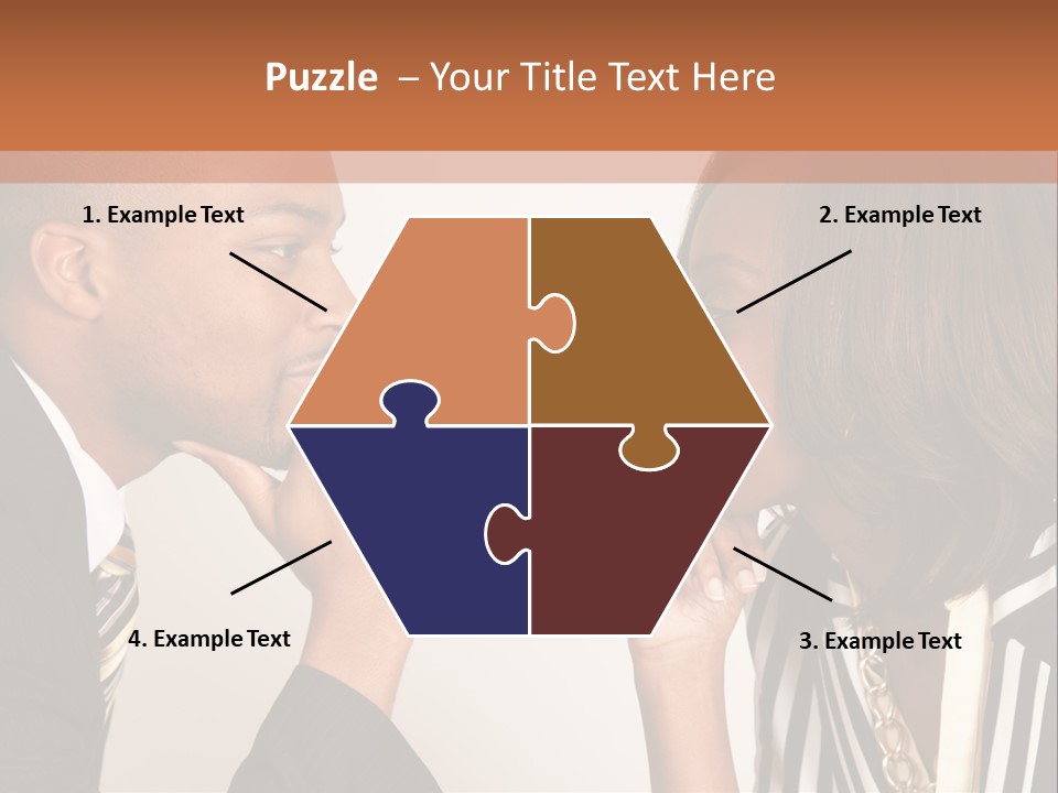 A Man And A Woman Looking At Each Other PowerPoint Template