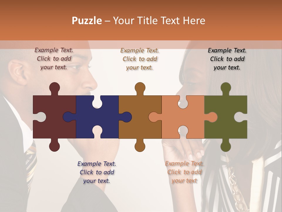 A Man And A Woman Looking At Each Other PowerPoint Template