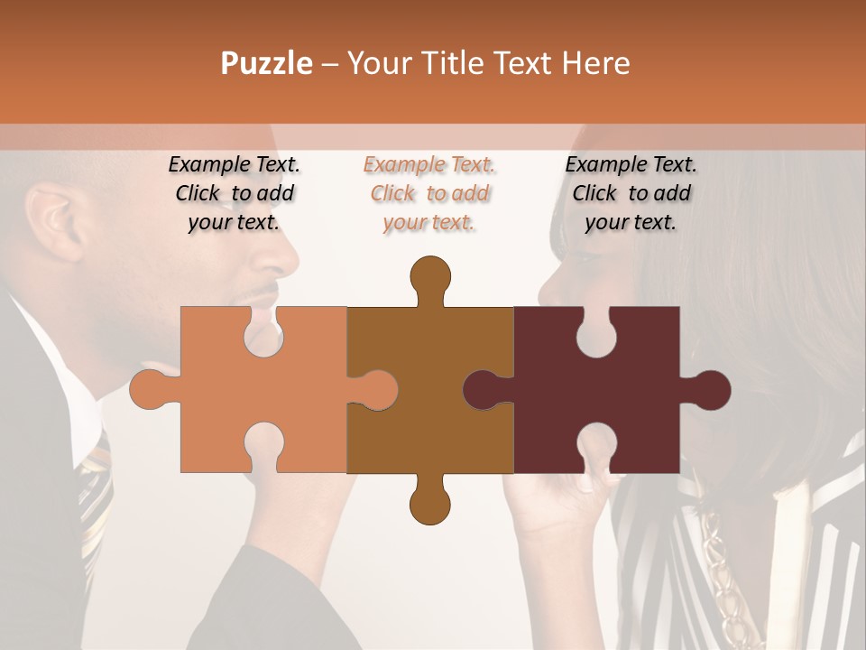 A Man And A Woman Looking At Each Other PowerPoint Template