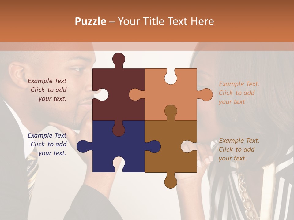 A Man And A Woman Looking At Each Other PowerPoint Template
