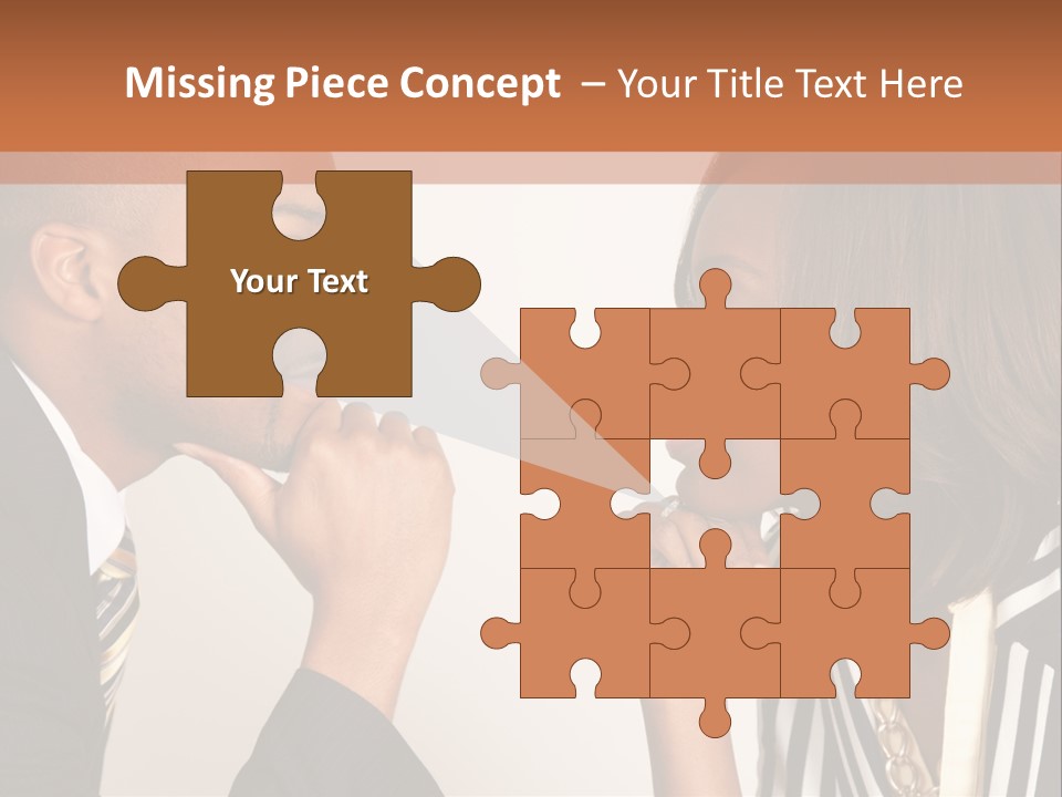 A Man And A Woman Looking At Each Other PowerPoint Template