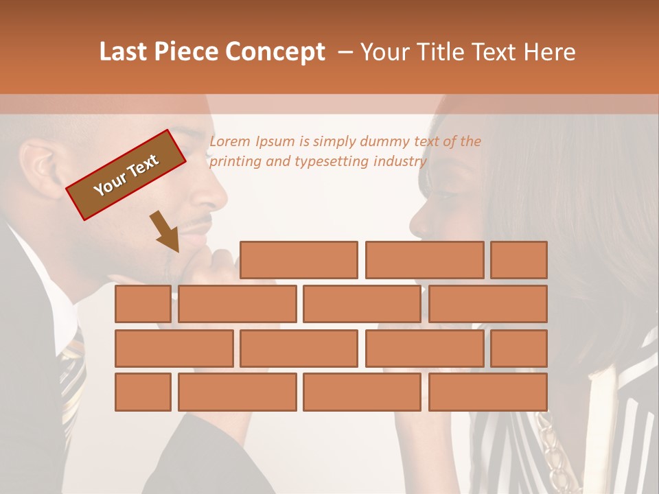 A Man And A Woman Looking At Each Other PowerPoint Template