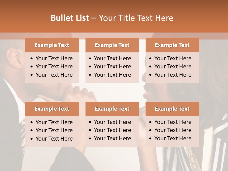 A Man And A Woman Looking At Each Other PowerPoint Template