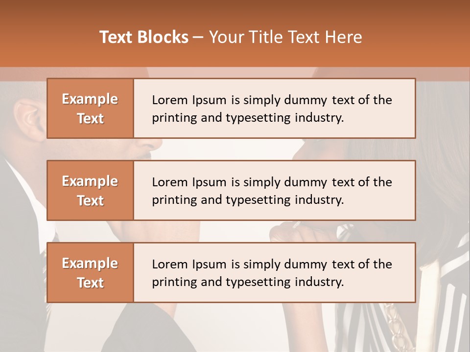 A Man And A Woman Looking At Each Other PowerPoint Template